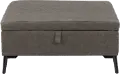Linden Gray Square Storage Ottoman