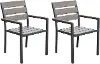 Gallant Black Outdoor Dining Chairs, Set of 2