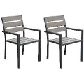 Gallant Black Outdoor Dining Chairs, Set of 2