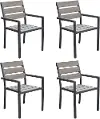 Gallant Black Outdoor Dining Chairs, Set of 4