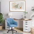 Marlowe Light Blue Button Tufted Office Chair