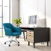 Marlowe Dark Blue and Chrome Office Chair