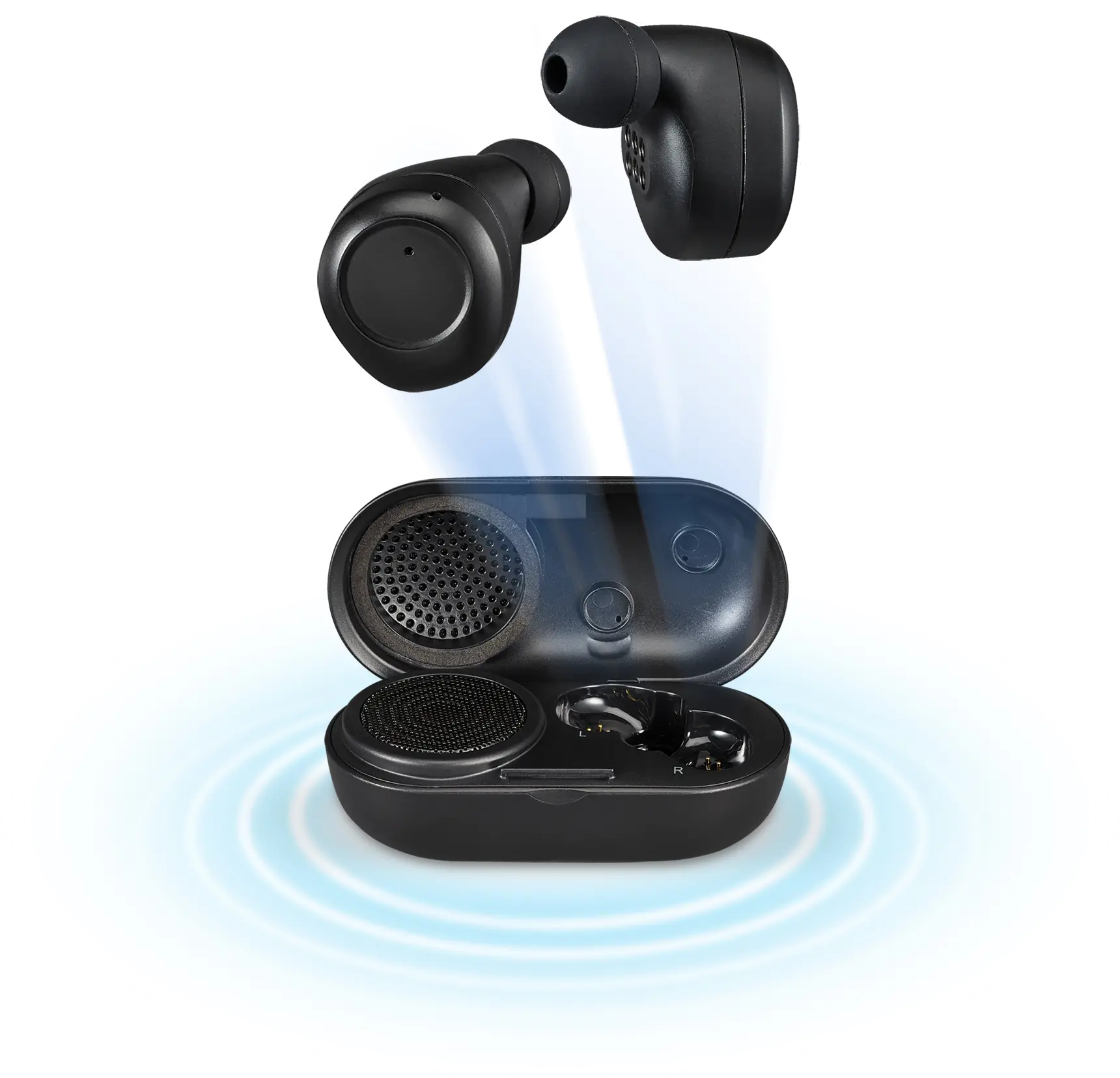 IAEBTS410B Truly Wireless Earbuds with Charging Case and Speaker-4