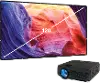 PJ300VP GPX Bluetooth Projector and 120  Projection Screen