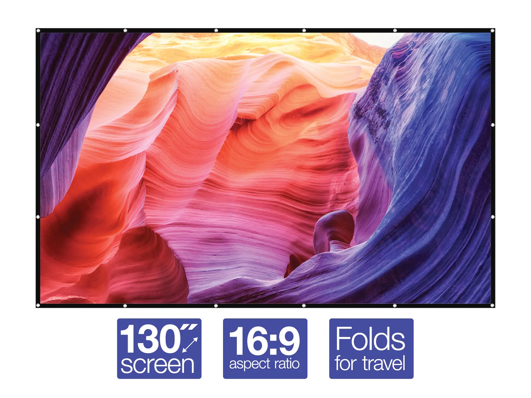 PJS130 Sam 130 Indoor Soft Projection Screen-1