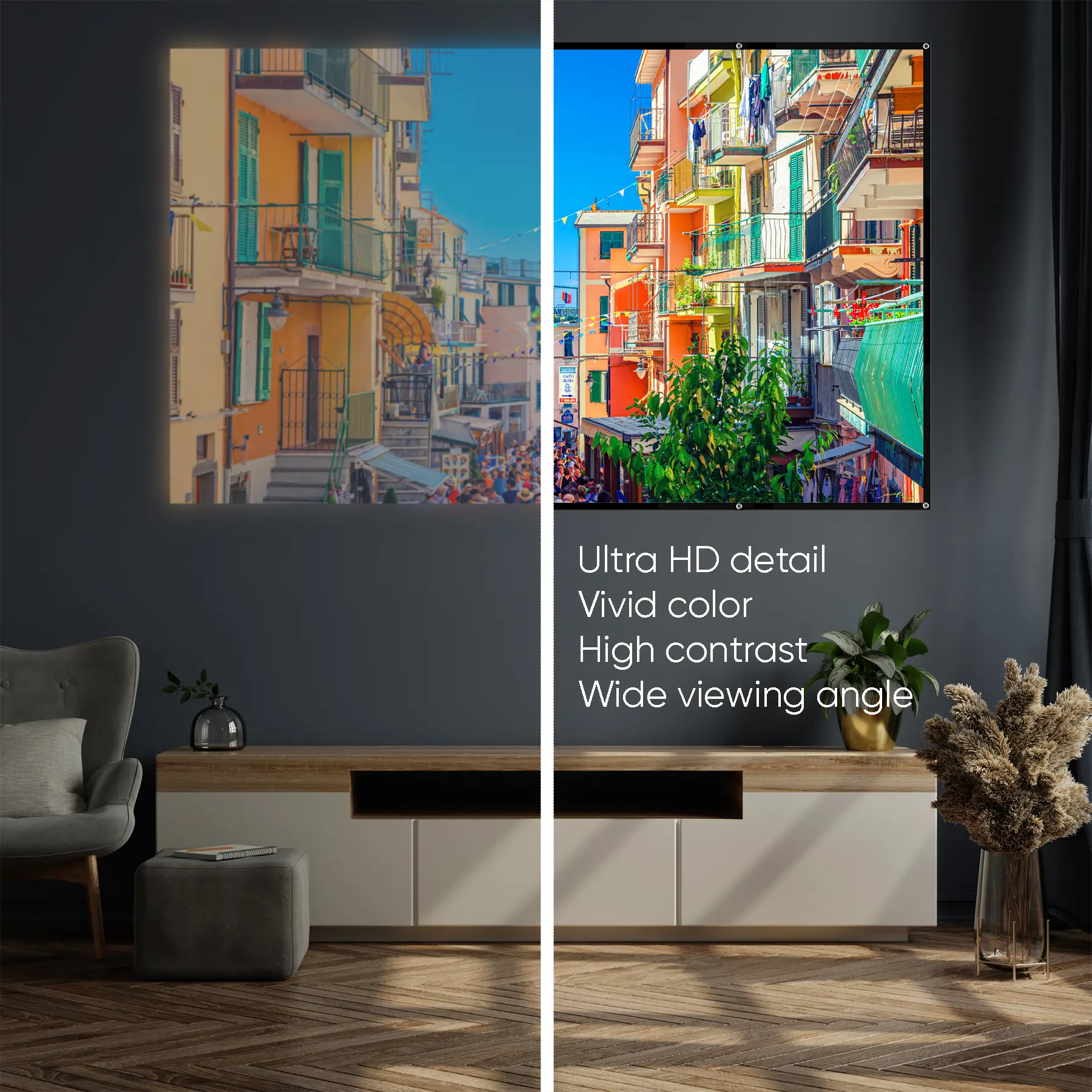PJS130 Sam 130 Indoor Soft Projection Screen-2