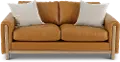 Kinsley Tan Leather Loveseat