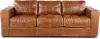 Sunset Light Brown Leather Sofa
