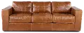 Sunset Light Brown Leather Sofa
