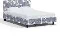 751PBDALPRWOGA Brianna Periwinkle Floral Full Platform Bed - Skyline Furniture