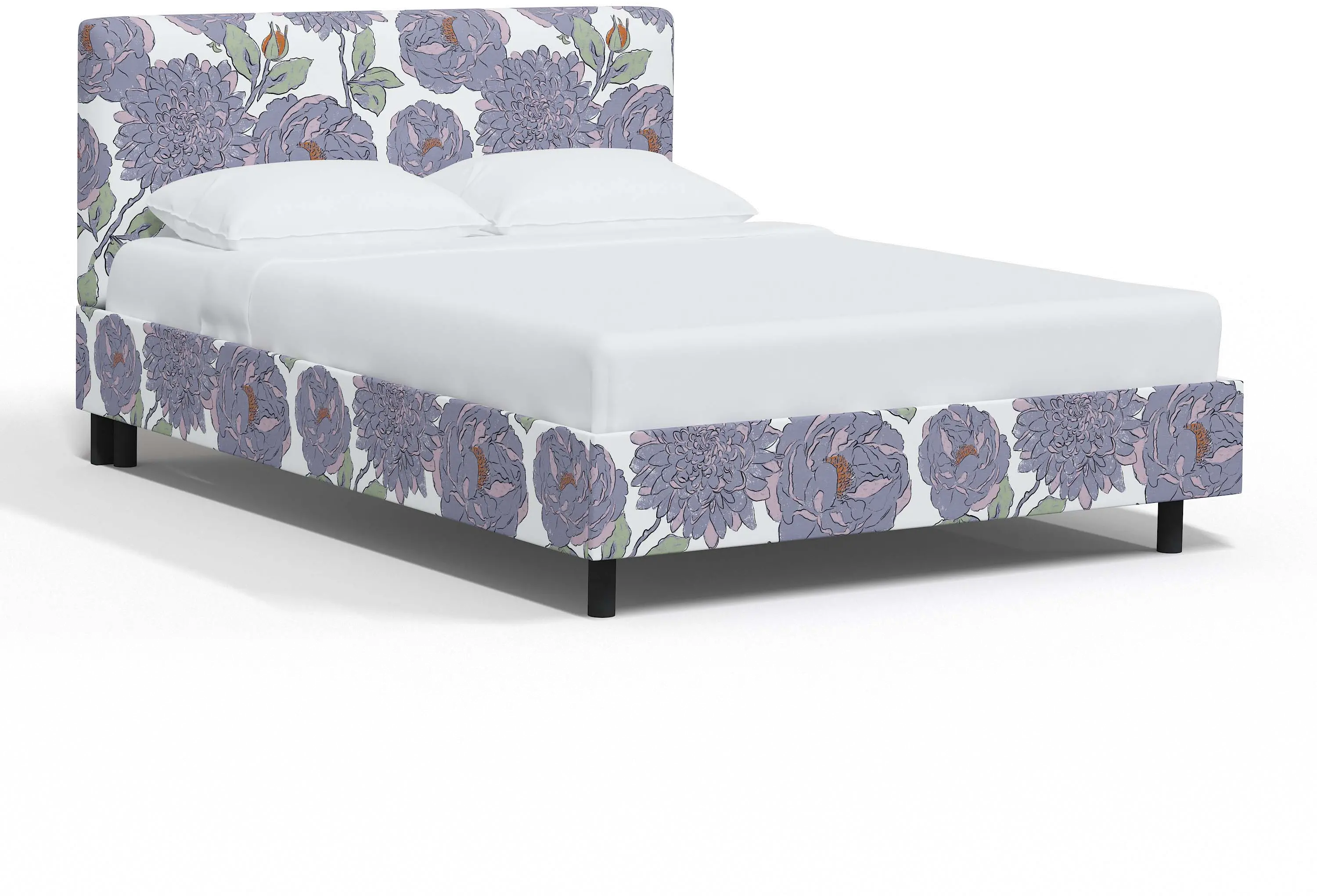 752PBDALPRWOGA Brianna Periwinkle Floral Queen Platform Bed - Skyline Furniture-2
