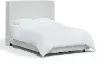 430BEDCPNIVR Sasha Bouclé Ivory Curved Wingback Twin Bed - Skyline Furniture