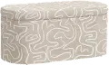 1225STEVLNTLOGA Frida Beige Abstract Print Storage Bench - Skyline Furniture