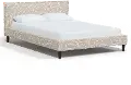 1370BEDEVLNTLOGA Maeve Beige Abstract Print Twin Platform Bed - Skyline Furniture