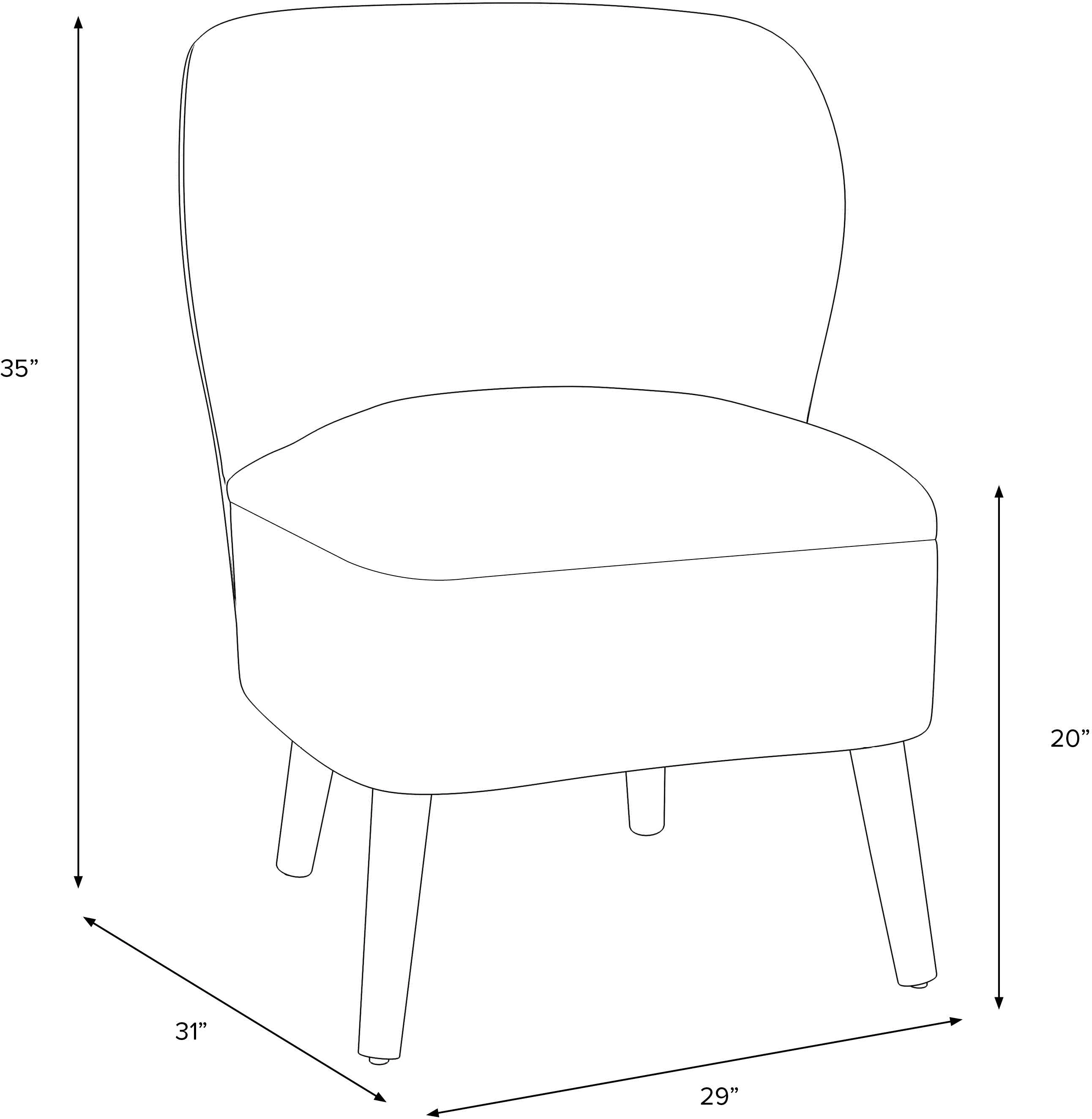 22-1MLNSNW Chrissy Boucle Ivory Accent Chair - Skyline Furniture-6