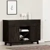 14129 Bellami Black Buffet with Wine Storage - South Shore