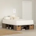 14321 Prairie Brown Full Storage Bed with Baskets - South Shore