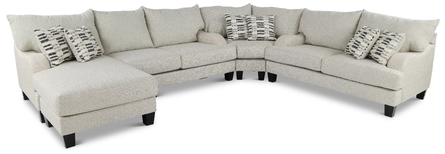 3PC/LAGUNA/CMNT/OP1 Laguna Off-White 3 Piece Sectional-1