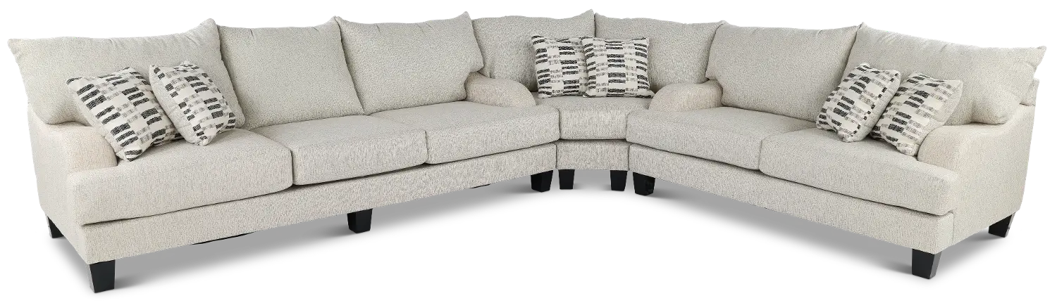 3PC/LAGUNA/CMNT/OP2 Laguna Off-White 3 Piece Sectional-1