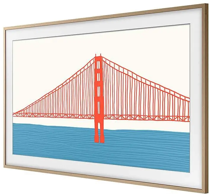 VG-SCFA85TKBZA Samsung 85” The Frame Customizable Bezel - Modern Teak-3