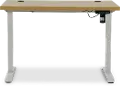 Martin Office Natural Wood and White Lift Desk
