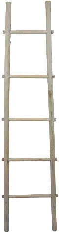 72 Inch Gray Decorative Ladder