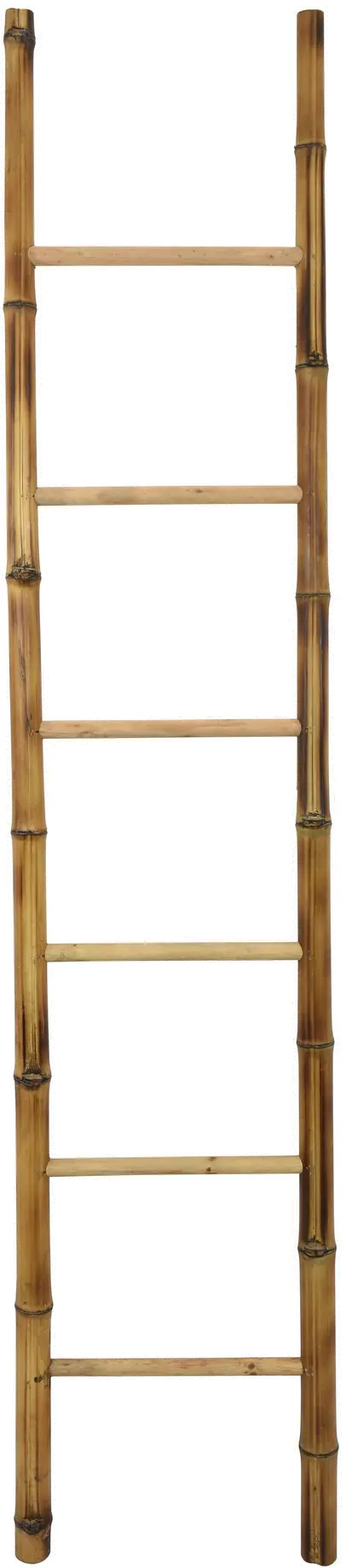 86 Inch Bamboo Brown Décor Ladder-1