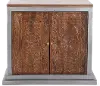 Jaxson Natural Wood and Metal 2-Door Cabinet