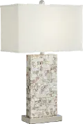 Mother of Pearl Tiled Table Lamp
