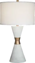 Kingstown White Hourglass Table Lamp
