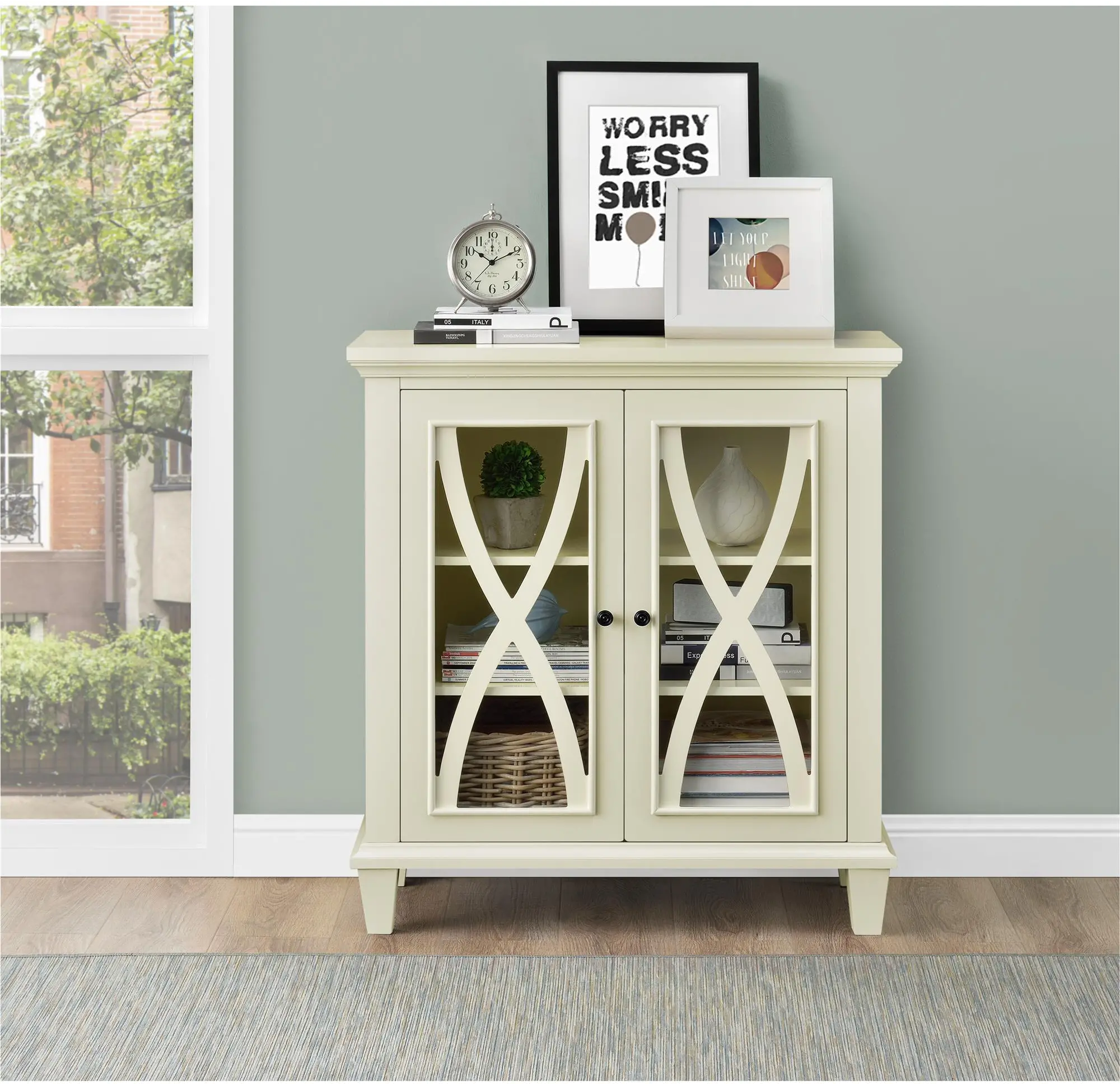 Ellington Ivory Double Door Accent Cabinet-2