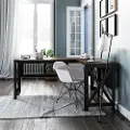 Hudson Walnut L-Shaped Desk with Lift Top
