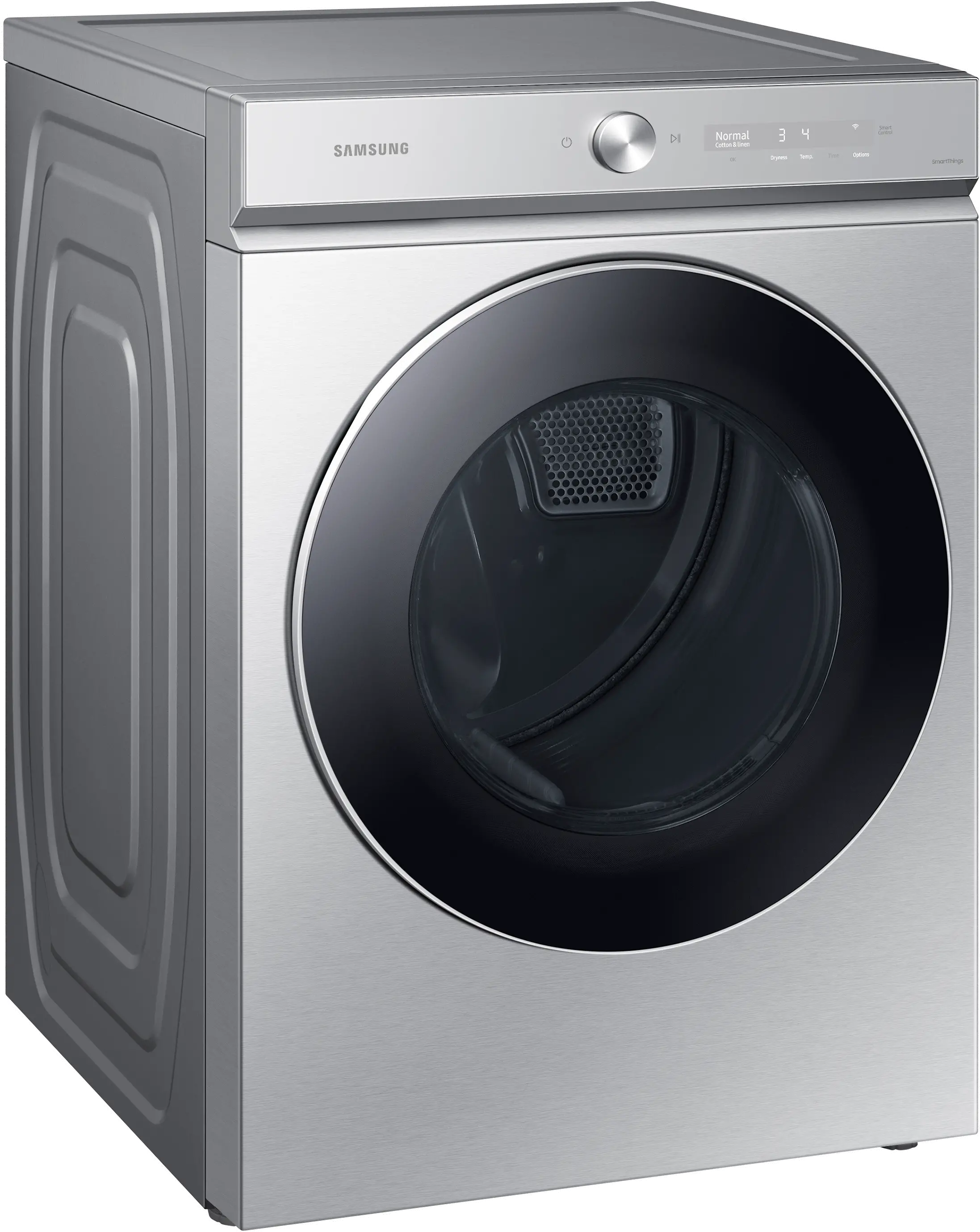 DVE53BB8900T Samsung Bespoke 7.6 cu ft Electric Dryer with Smart Dial - Silver Steel 53BB8900-8