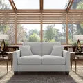 FLJ61SLGM-03K Flare Light Gray Microsuede Loveseat - Bush Furniture