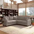 FLY86STNM-03K Flare Tan Microsuede L Shaped Sectional - Bush Furniture