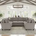 HDY112BBGH-03K Hudson Beige U Shaped Sectional - Bush Furniture