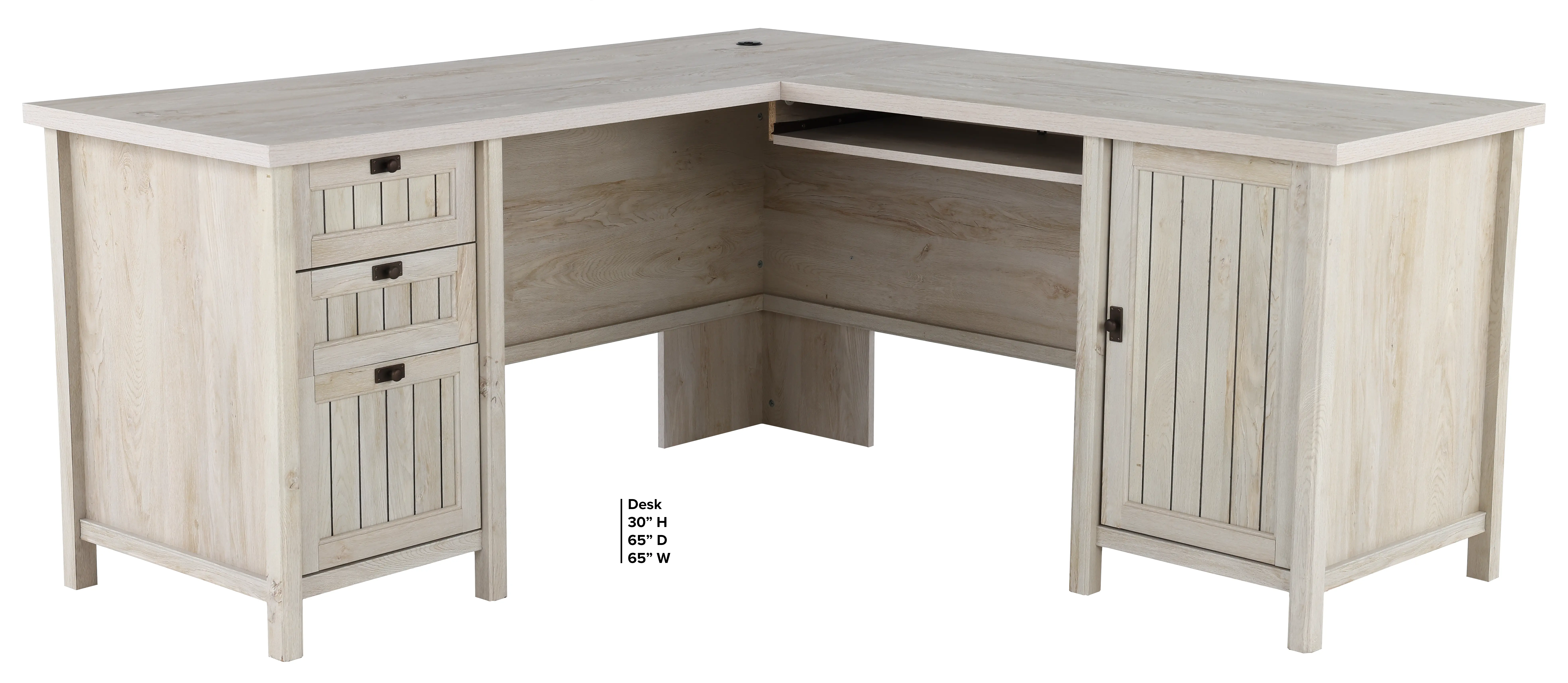 Costa Chestnut Beige L-Shaped Desk-3