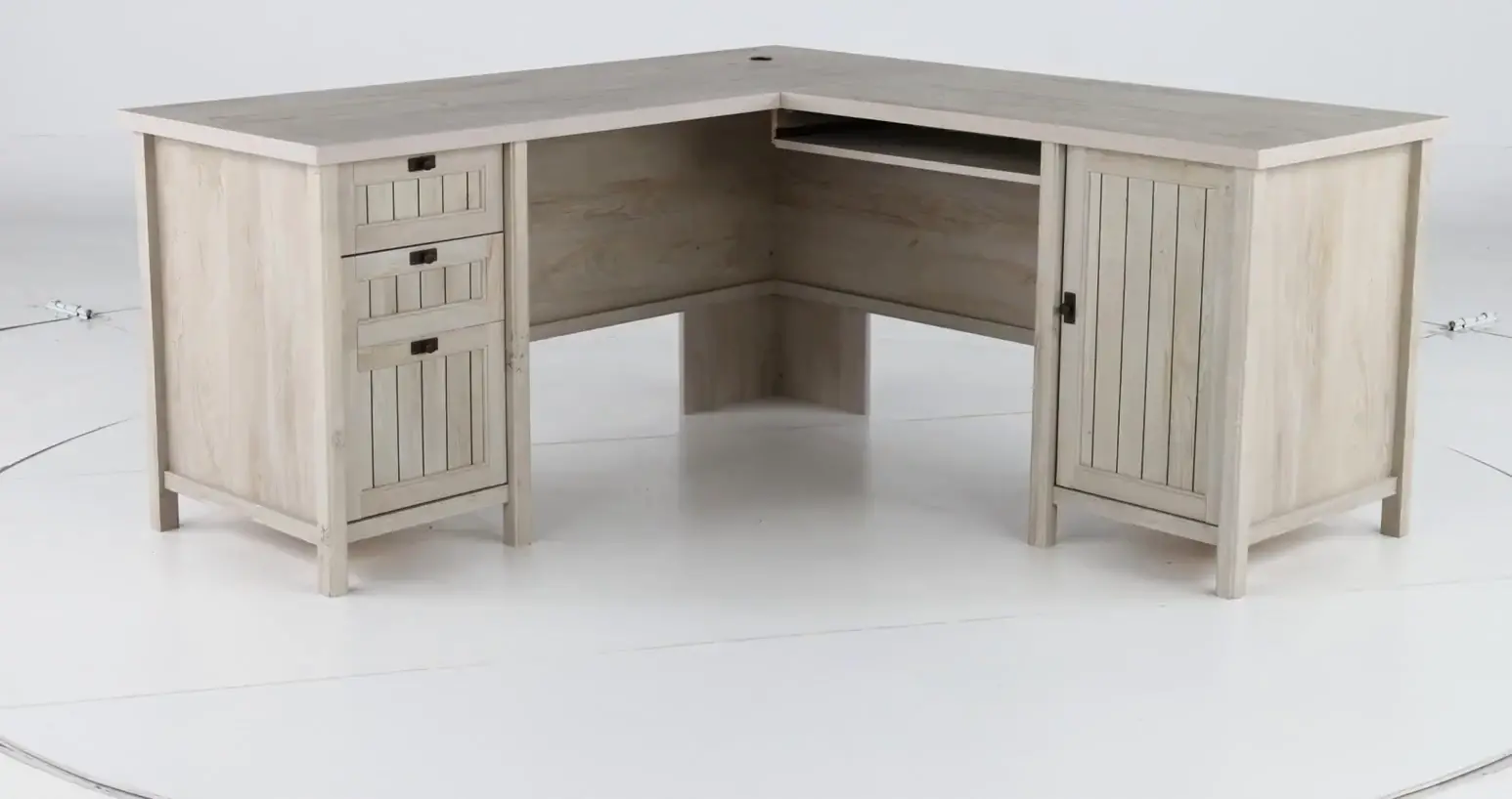 Costa Chestnut Beige L-Shaped Desk-9