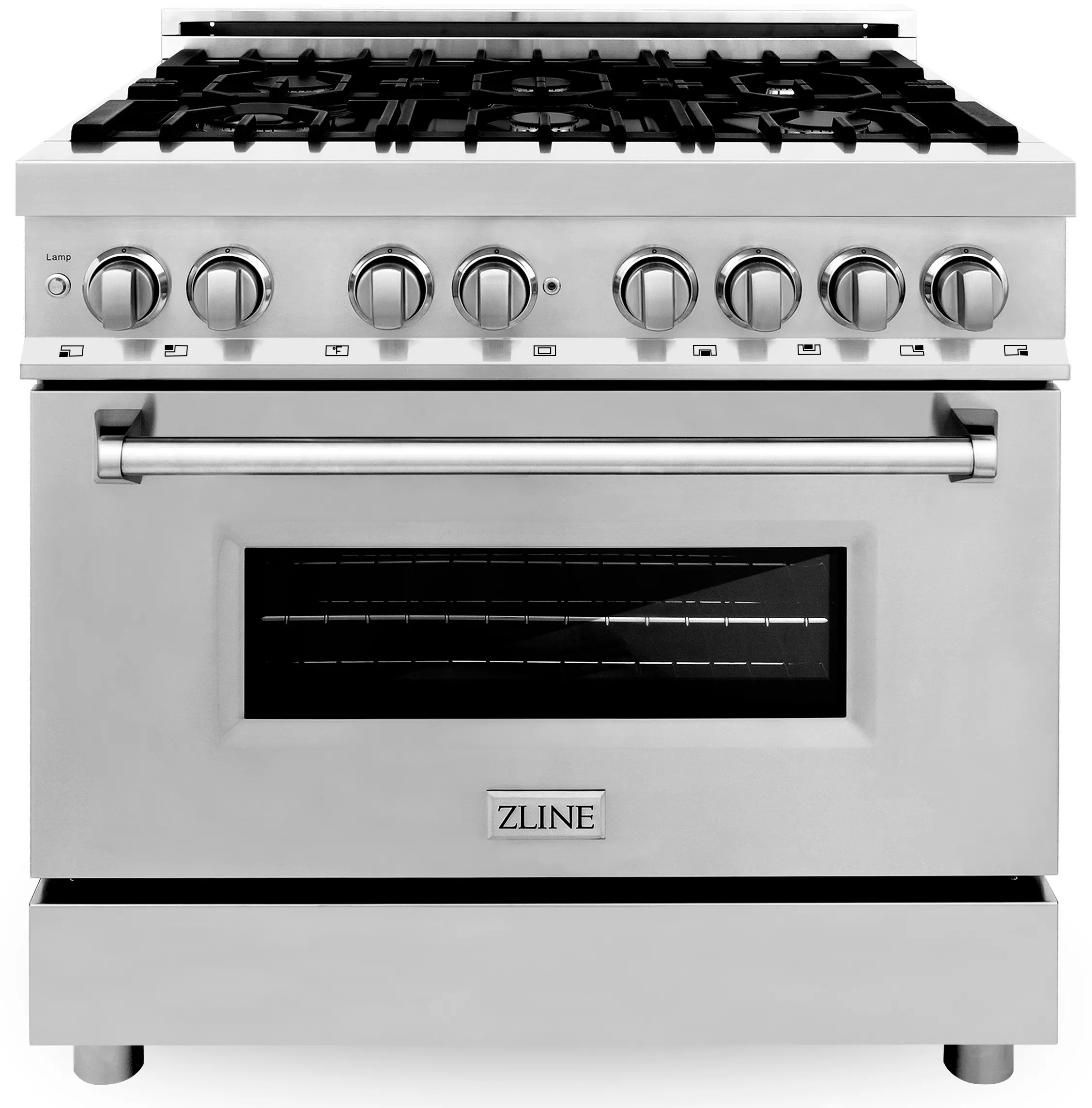 RA36 ZLINE 4.6 cu ft Dual Fuel Range - 36 W Stainless Steel 36 Inch-1