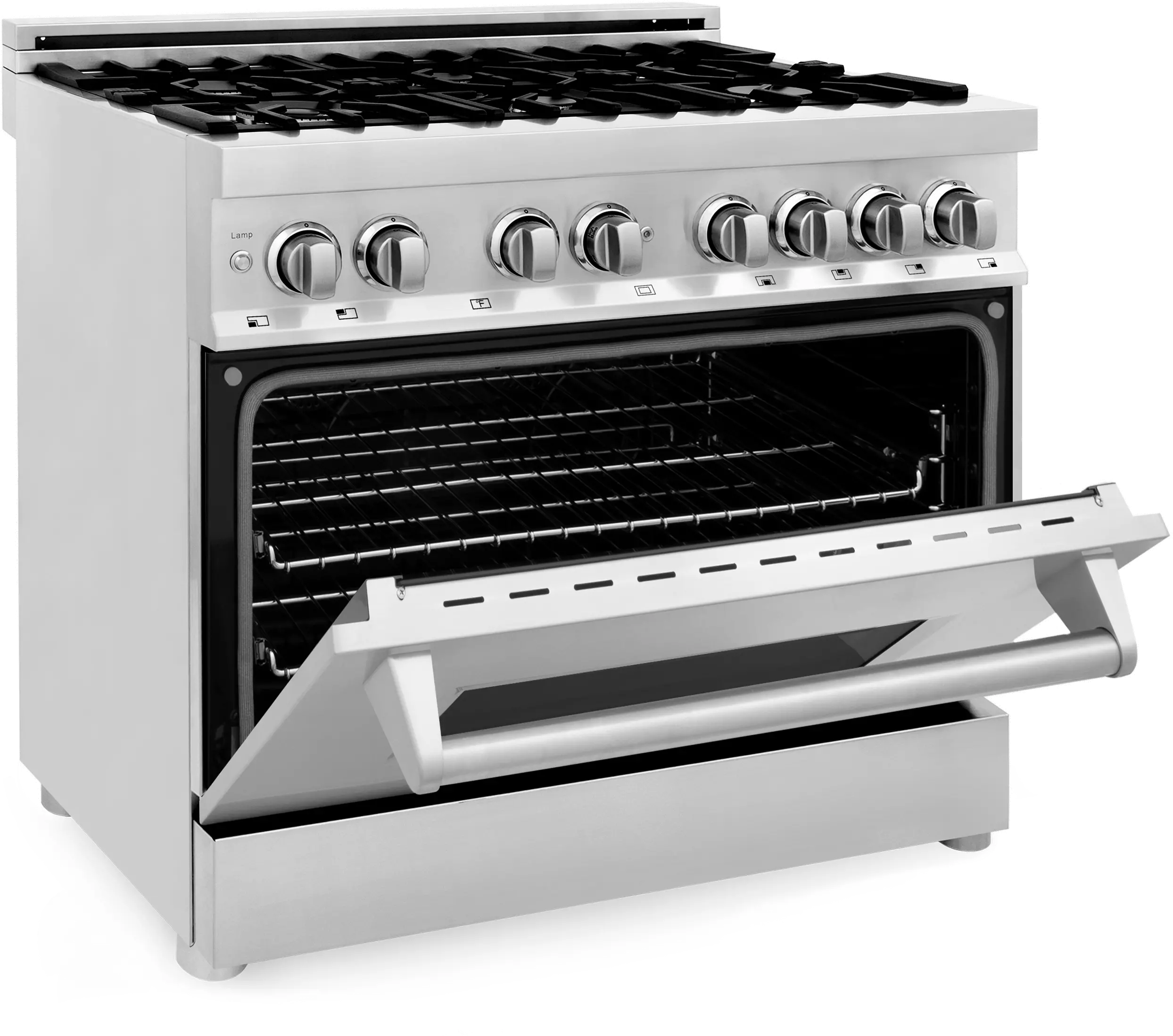 RA36 ZLINE 4.6 cu ft Dual Fuel Range - 36 W Stainless Steel 36 Inch-12