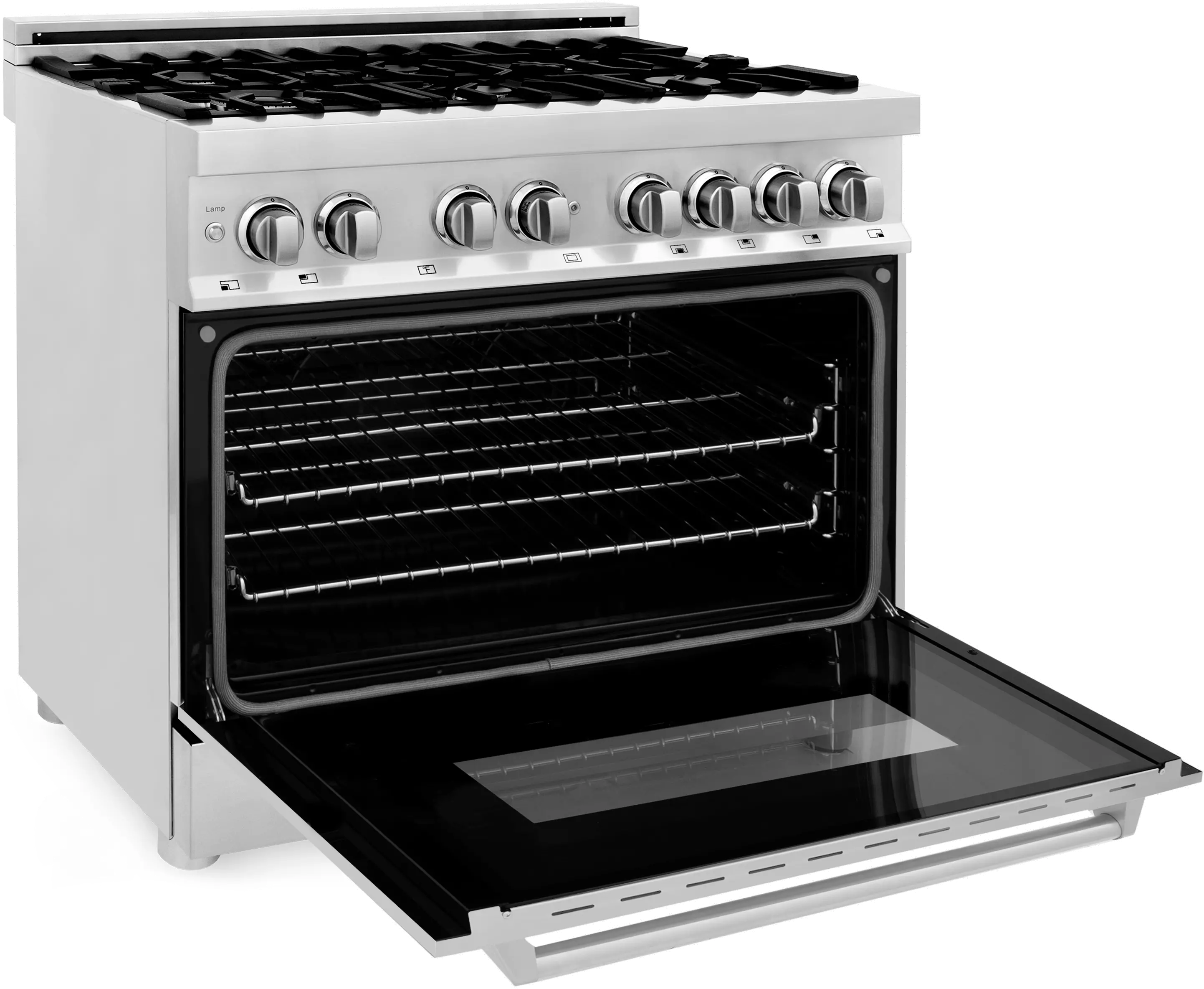 RA36 ZLINE 4.6 cu ft Dual Fuel Range - 36 W Stainless Steel 36 Inch-13