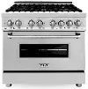 RA36 ZLINE 4.6 cu ft Dual Fuel Range - 36 W Stainless Steel 36 Inch