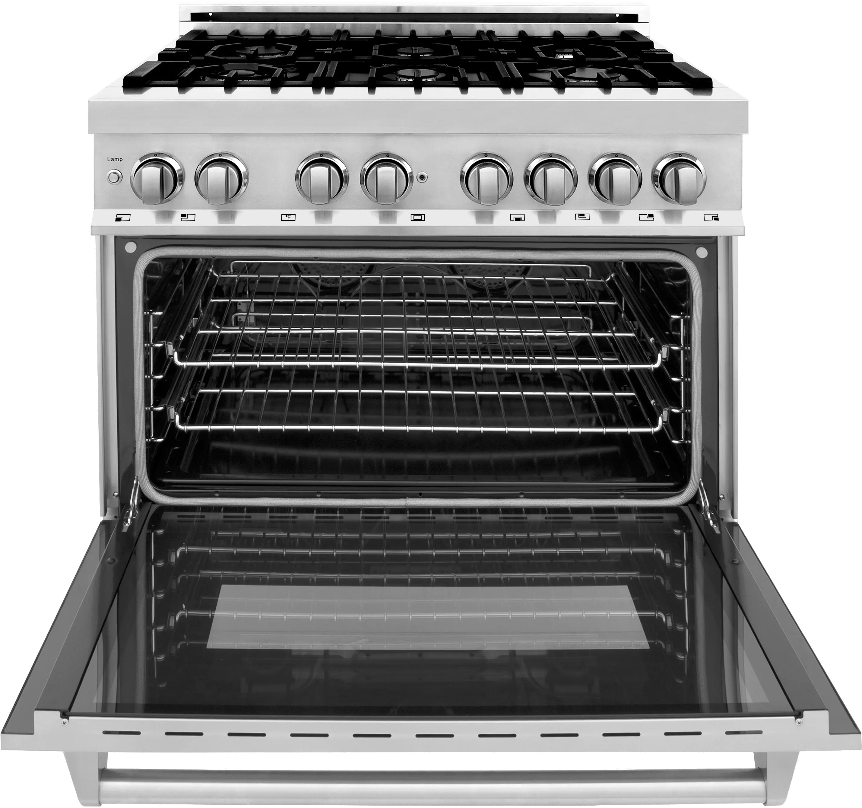 RA36 ZLINE 4.6 cu ft Dual Fuel Range - 36 W Stainless Steel 36 Inch-5
