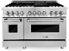 RA48 ZLINE 6 cu ft Dual Fuel Range with Double Oven - 48 W Stainless Steel