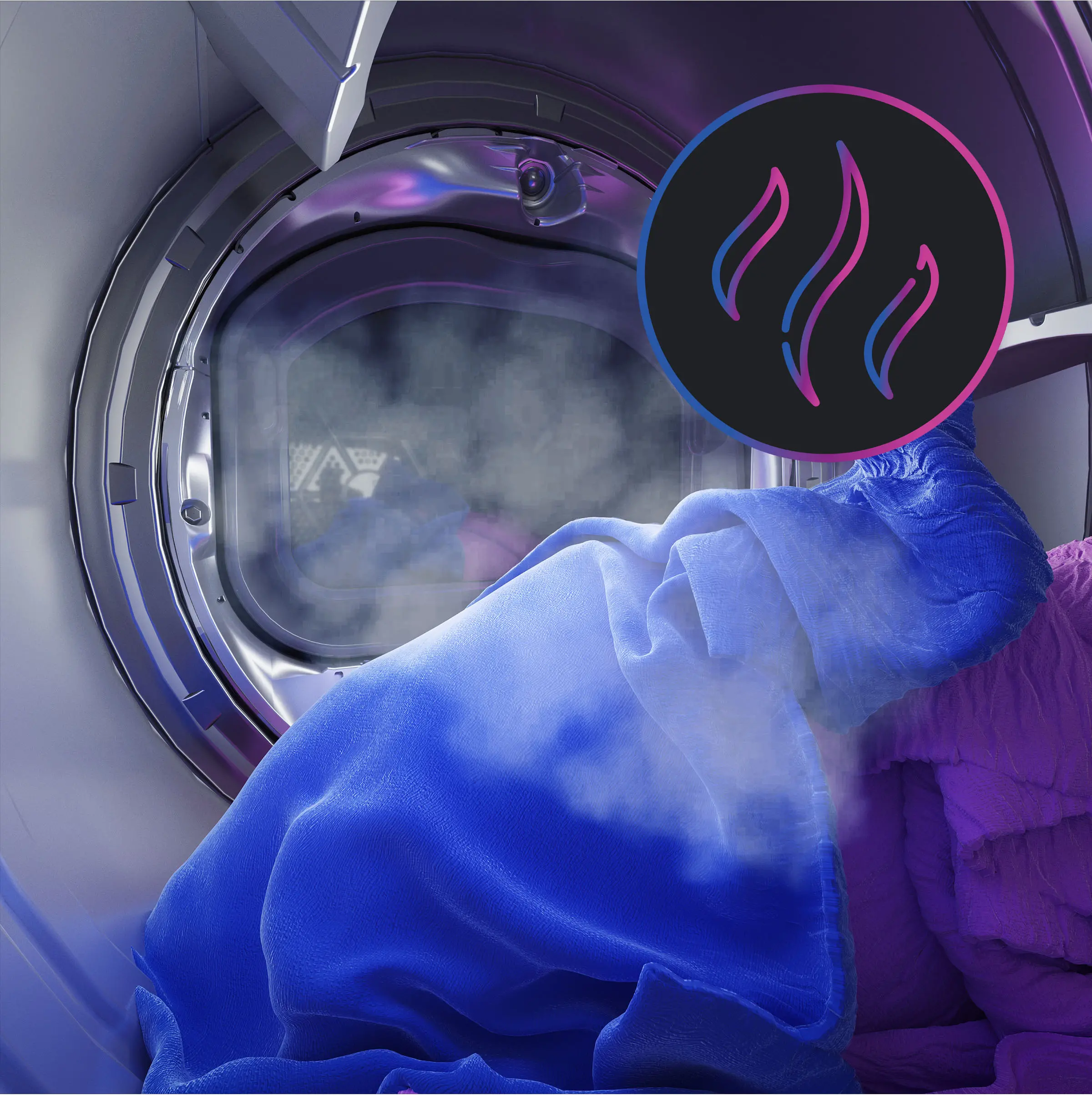 PTD90GBPTRS GE Profile 7.4 cu ft Gas Dryer - Sapphire Blue PT90BPT-9