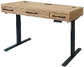 Mason Natural and Black Adjustable Desk