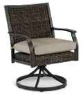 AFX07601P06/SWVLCHR Trenton Brown Swivel Rocker Patio Dining Chair