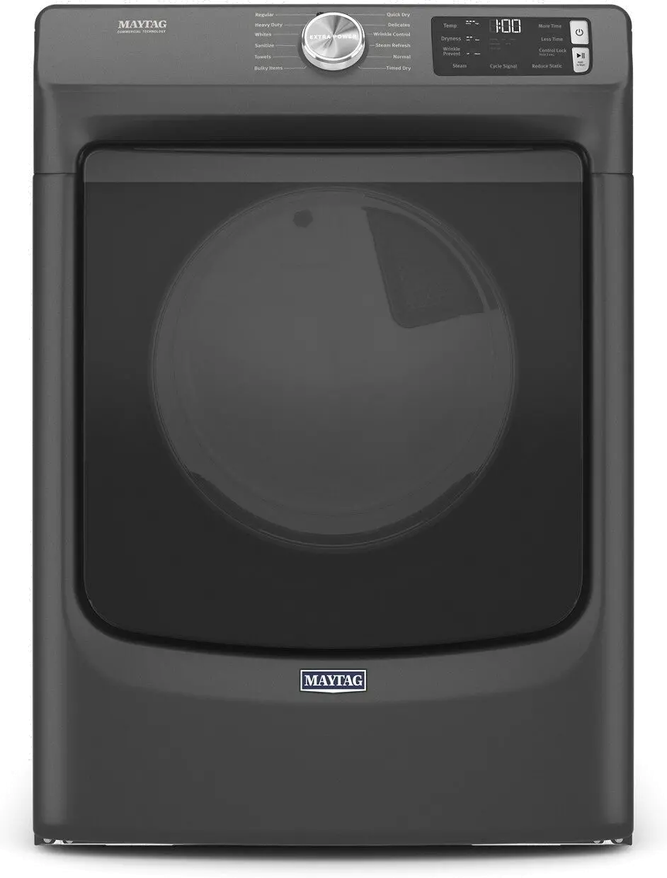 MED6630MBK Maytag 7.3 cu ft Electric Dryer - Volcano Black-1