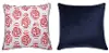 Pink and Blue Velvet Accent Pillow