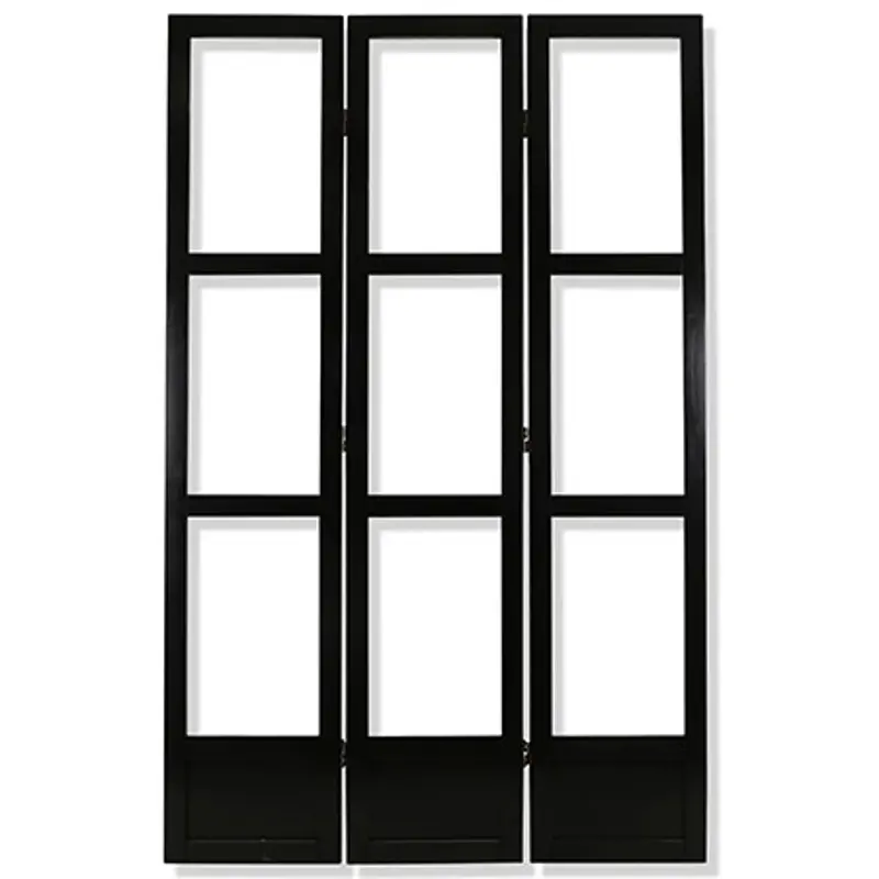 Black 3 Panel Screen